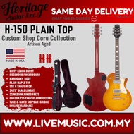 Heritage Custom Shop Core Collection H-150 Plain Top Electric Guitar with Case, Artisan Aged ( H150 