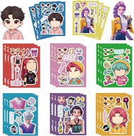 24pcs 9”x6 Make-a-face Demon Movie Hunters StickerMake Your Own Animal Mix and Match Sticker Sheets 