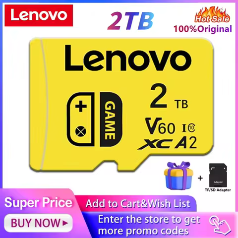Original Lenovo SD Card 1TB 2TB High Speed Micro TF Memory Card 512GB SD V60 U3 TF Card For Nintendo