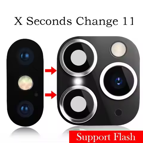 For i Phone XR/X Seconds Upgrade to i Phone 11 Pro Max Fake Camera Lens Sticker Luxury Back Camera S