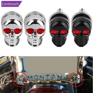 LOVETOUCH 2Pcs Skull License Plate Frame Bolts Screws Fastener Cap Bolts Motorcycle Car Truck Auto E