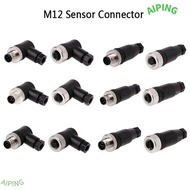 NG1ZX M12 Sensor Connector, PG7 4 5 8 Pin Male&Female Plug, High Quality Bend Angle Waterproof A Typ