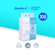 [6 แพ็ก ซอฟท์แพ็ก] Double A Care ทิชชู เพียว & พรีเมียม หนา 3 ชั้น 130แผ่น/ห่อ