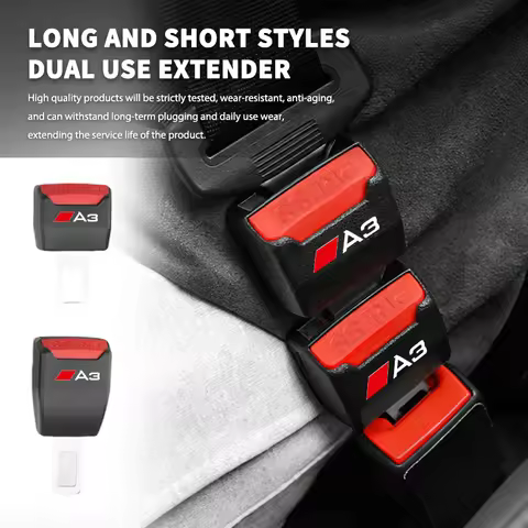 Car Seat Belt Protector Adjustable Extender Plug Accessories For Audi RS A1 A2 A3 A5 A6 A8 RS7 RS8 A