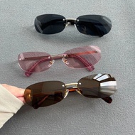 Frameless Sunglasses Women Ultraviolet Sunglasses Cut Edge Retro Slimmer Look Sunglasses Retro High-