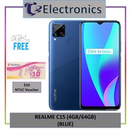 Realme C15 *FREE $10 NTUC Voucher / 6000mAh Mega Battery/ Ultra-wide Quad Camera/ 6.5" Mini-drop Fulls - T2 Electronics