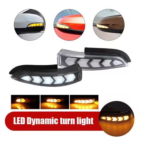 Dynamic Amber LED Car Front Side Mirror Turn Signal Lights For Toyota Corolla Camry Yaris AQUA PORTE