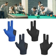 KIIK 3 Finger Pool Glove Snooker Cue Sport Glove Comfortable Antiskid Left Right Pool Snooker Glove 
