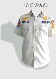 baju satgas cream satpol pp plus bordir timbul custom