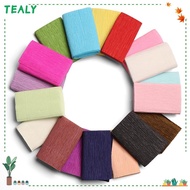 TEALY 250*10cm Crepe Paper DIY Craft Packing Gifts Flower Making Crinkled Roll