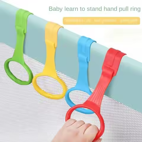 1/4pcs Gift Plastic Playpen Pull Ring Baby Walking Assist Tools Light Weight Stand Rings Playpen Acc