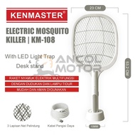 Kenmaster Raket Nyamuk Listrik KM-108 Smart Control Electric Lampu LED Sinar UV