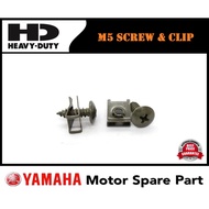 (1PCS) M5 SCREW & CLIP // BODY SCREW DAN CLIP COVERSET SCREW FOR LC / SRL NOUVO / NOUVO LC / EGO / E