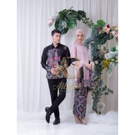 KEMEJA Albatik - NIRMALA DUSTY COUPLE SET (shirt, skirt free shawl and women's kebya)