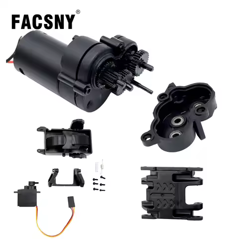 TRX4M 2-Speed Gearbox Assembly Transmission Motor Set With Servo For 1/18 RC Crawler TRX4M Bronco De