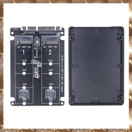 (Y O Q N)Dual M.2 to SATA3.0 Adapter M.2 SATA Protocol SSD Adapter 2 Port NGFF M.2 B Key to SATA 3.0