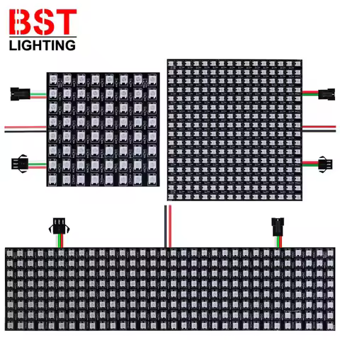 WS2812B LED Digital Flexible Individually Addressable Panel Light WS2812IC 8x8 16x16 Module Matrix S
