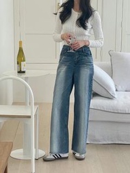 Odd eye韓國秋季洗水牛仔褲