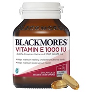 Blackmores Australia Vitamin E 1000 IU Cholesterol Health 30 Capsules