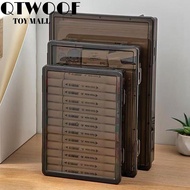 QTWOOF Certificate Storage Box, Dustproof Plastic A4 File Box, Durable A4 Transparent Multifunctiona