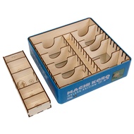 The Broken Token Machi Koro Compatible Deluxe Edition Game Organizer - Wood Storage Box with Multipl