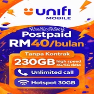 UNIFI POSTPAID UNLIMITED 4G/5G 230GB ((SIM ONLY))