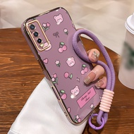 Casing hp For VIVO Y20 Y20s Y20i Y20t Y20G Y12s Y12a Y11s Y30G Y33t Y33s Case Cherry Bear Case Stick