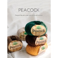 [PEACOCK] 50g_5PLY(2mm thickness) Lightweight Soft Cashmere Wool Blended Yarn(Cashmere wool 78%+Supe