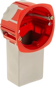 Protec, No Airbox Micromodule Flush-Mounted Box 1 Post P47 mm, Grey and Red, Inputs Diameter 16/20/2