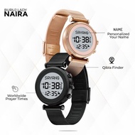 Jam Buruj Lady Naira Kiblat Digital Muslim Islamic Prayer Azan Watch Set Couple