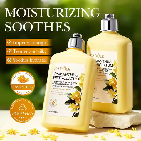 Osmanthus-Scented Vaseline Moisturizing Lotion: Leaves Skin Smooth And Refined, Improving Dullness. 