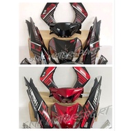 Custom Cover Set Batman 2015 Black Hitam RM7 Red Merah  ( 227 ) - YAMAHA LC135 V1