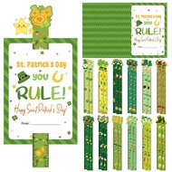 [JBTH] 24 Sets St. Patri's Day Gifts Bulk Shamro Luy Clover Rulers With Cards Irish Day Ireland Gift