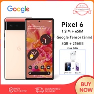 Google Pixel 6รุ่นของเราปลดล็อก1ซิม + ซิม8GB + 256GB 5G โทรศัพท์มือถือ Google Tensor (5nm) 4614 MAh