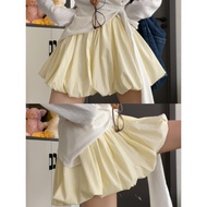 SUHUIQIAN | Yellow Flared Thin Summer Skirt Half-skirt