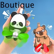 Cartoon Keychain, Capybara Egg Fan Keychain Upgrade Egg Cat Keychain, Double-leaf Push Bag Accessori