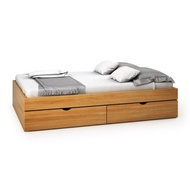 dipan kayu single bed UK 100x200 laci 2