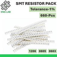 ENGLAB Kit Version SMT Resistor, 1% tolerance, 33 Types From 1 Ohm to 1M Ohm, 0603/0805/1206 Footpri