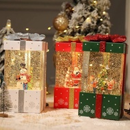 USB Christmas Lighting Gift Pack Santa Snowman Christmas Tree Snowflake Snow Music Box Crystal Ball Music Box Gift