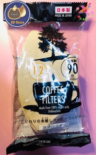 ฟิลเตอร์กรองกาแฟ กระดาษกรองกาแฟ กระดาษดริฟกาแฟ สำหรับ1-2แก้ว แพ็ค 90 ชิ้น ไม่ฟอสี