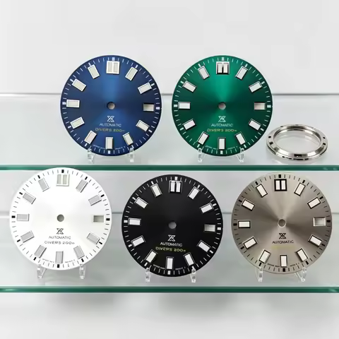 NH35 dial 28.5mm dial original sunburst green luminous 62MAS Prospex S dial for Seiko mod