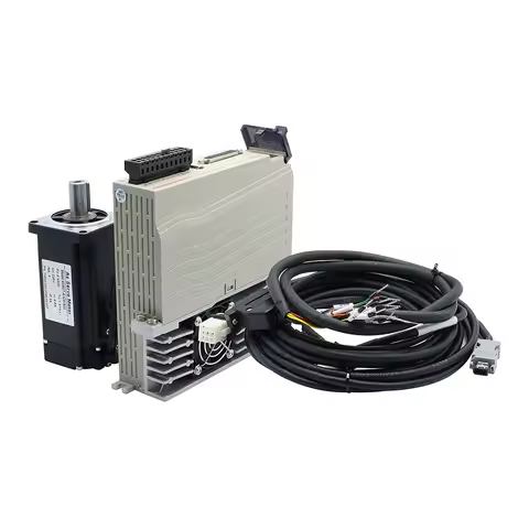 80 Flange AC Servo Motor 220V 750W 1000W 2.4Nm / 3.8Nm + Driver T3D-L20A-RABN with 3m Cable For CNC 