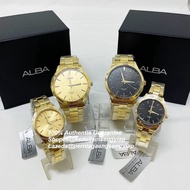 100% Original ALBA Couple Set Minimalist Men Women Fashion Quartz Analog Stainless Steel Watch AJ61 