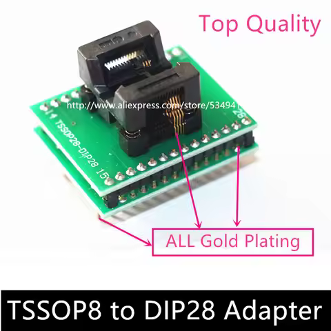 TSSOP8 to DIP28 Adapter TL866A TL866CS programmer adapter SSOP8 to DIP28 IC Test Socket adapter 0.65