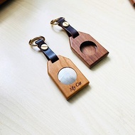 客製化 原木 AirTag 保護殼 保護套 定位器 鑰匙圈 禮物 繪圖