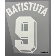 Name Number Football Shirt Retro Fliorentina 1998 Home White 9 BATISTUTA Fiorentina