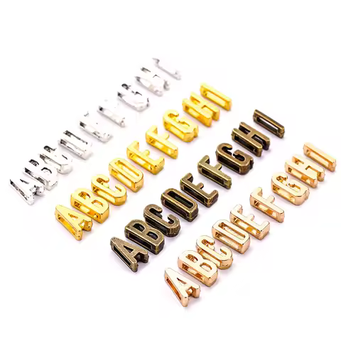 26pcs/set English Alphabet Letters Charms For Jewelry Making A-Z Small Pendant DIY Bracelet Anklet E