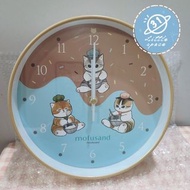 全新 Mofusand 時鐘［藍加棕色］ 掛牆鐘 鯊魚貓