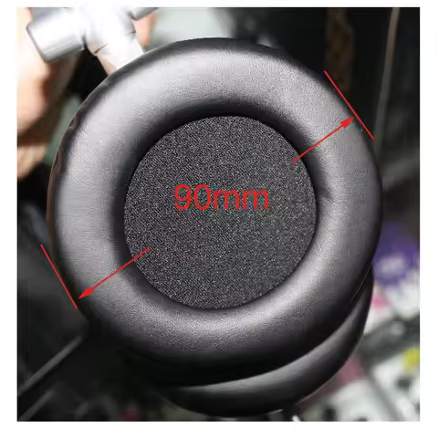2pcs/pair 90mm Leather Earphone Foam Earbud Big Ear Buds Headphone 9cm Ear Pads Cushion Sponge Cover