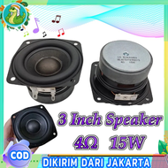 【siap】Mini Subwoofer Speaker 3 Inch 15W High Power HIFI Low Bass 3 in Magnet Tebal Karet Besar